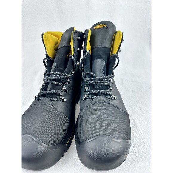 NEW MENS KEEN WORK 6' BOOTS F2413-18 UTILITY STEEL TOE WATERPROOF SIZE 15D - Picture 4 of 8